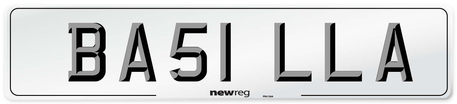 BA51 LLA Number Plate from New Reg